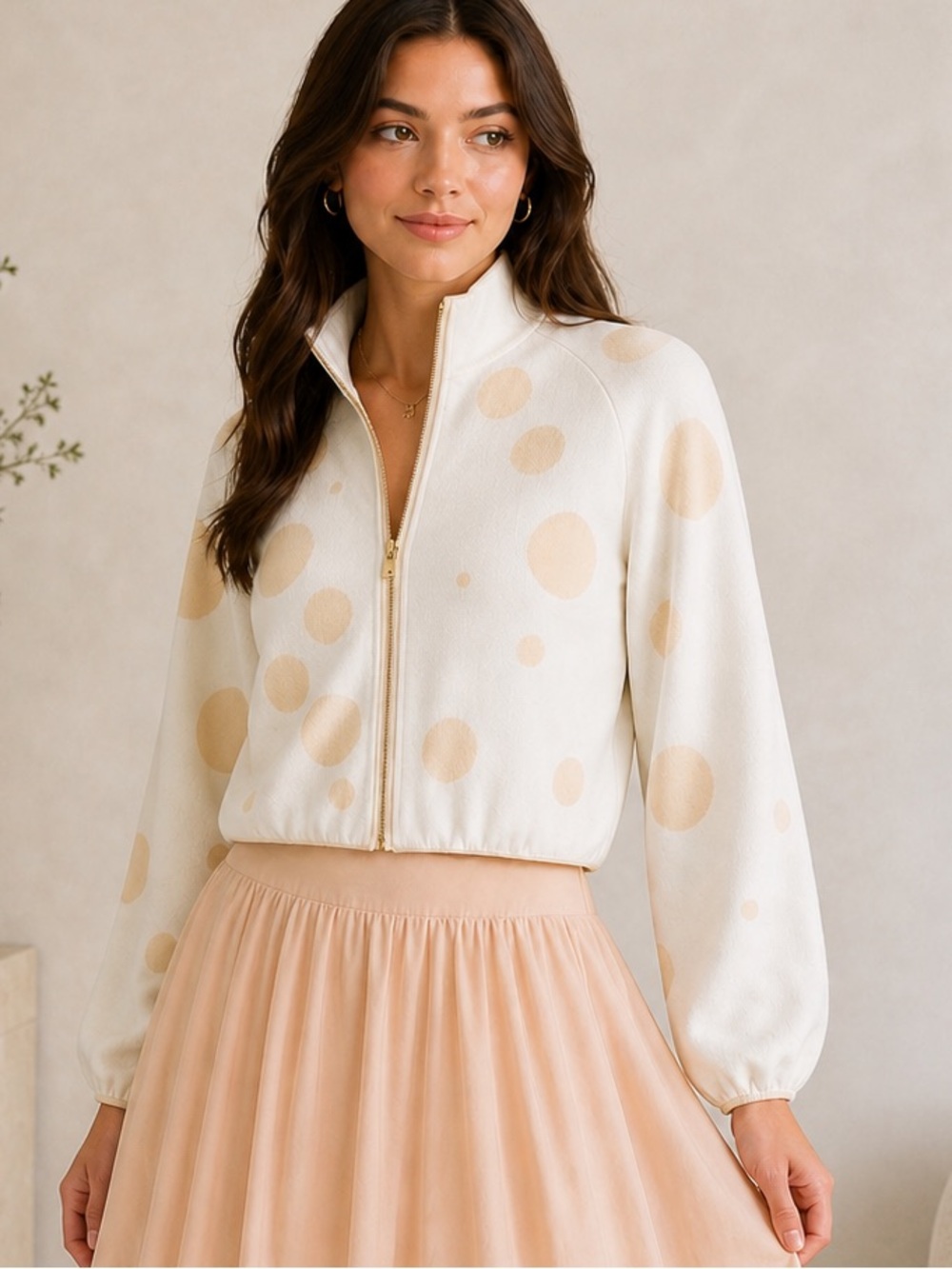 Aleeza Paris Cropped Knit Cardigan